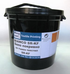 SR-KF - Бяла поквивна печатна паста за тъмен текстил - 5 Кг.